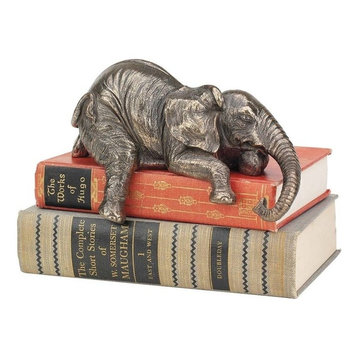 Ernest the Lounging Elephant Sitting Statue