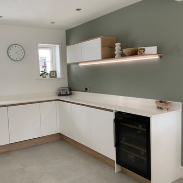 Contemporary kitchen in period property