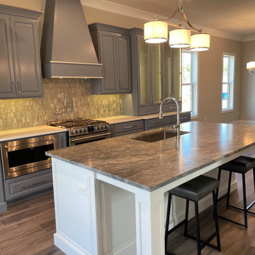 Interior and beautiful kitchen backsplash installed by DESTIN ELITE TILE!