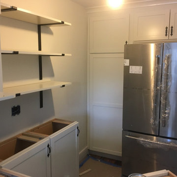 view into new pantry with new pass through opening