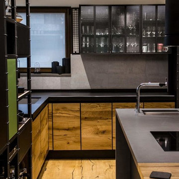 Industrial style living - room and kitchen furniture by Cuibul de Design.