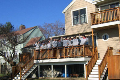 Example of a trendy deck design in Boston