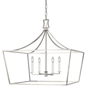Southold Four Light Lantern in Polished Nickel