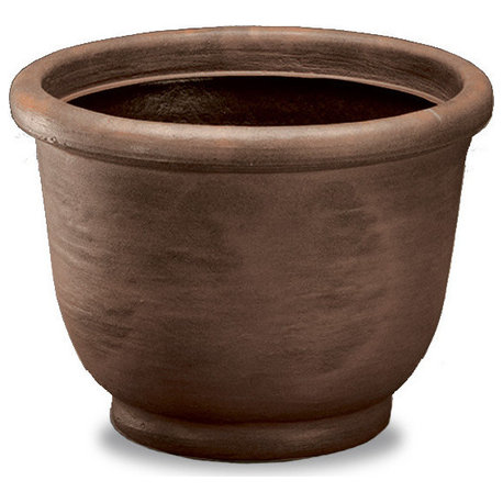 Agave Modern Round Pot for Indoors & Outdoors - 21'' (Rust)