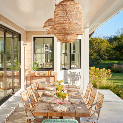 Example of a beach style patio design in Houston