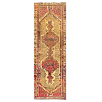 Pasargad Vintate Serab Collection Hand-Knotted Lamb's Wool Runner- 3' 3"x 9'11"