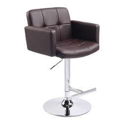 T-1040- BLACK ECO-LEATHER CONTEMPORARY BAR STOOL - Bar Stools And Counter Stools