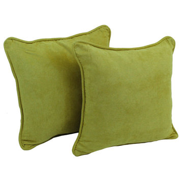 18" Microsuede Square Throw Pillow Inserts, Set of 2, Mojito Lime