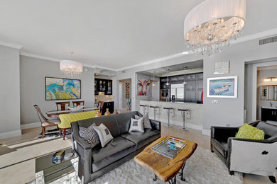 Inspiration for a contemporary living room remodel in Miami