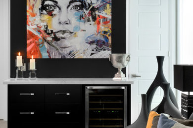 Inspiration for a contemporary home bar remodel in Toronto