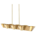 Hudson Valley Lighting - Hudson Valley Lighting 5652-VGL Reeve, 8 Light Linear Island - Any lamp type may be used as long as it does not eReeve 8 Light Linear Vintage Gold Leaf ViUL: Suitable for damp locations Energy Star Qualified: n/a ADA Certified: n/a  *Number of Lights: 8-*Wattage:40w E26 Medium Base bulb(s) *Bulb Included:No *Bulb Type:E26 Medium Base *Finish Type:Vintage Gold Leaf