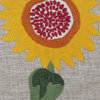 Sunflower Delight Embroidered Decorative Pillow Berry/Yellow/Green