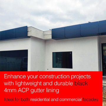 Aluminum Composite Panel (ACP / ACM) Gutter Lining and Soffit System in LA, CA