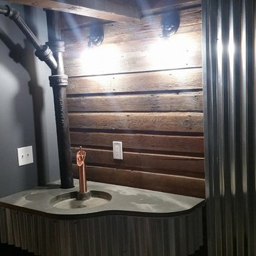 Bathroom Add-on- Open, Industrial Style- Exposed Features