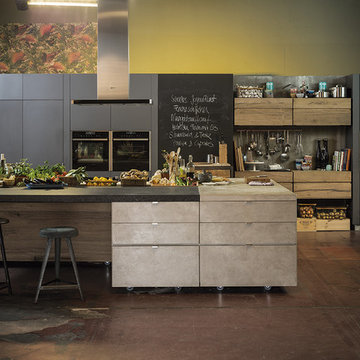 Cocina rústica y moderna de NEFF