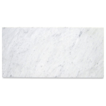 9x18 Carrara Venato Bianco Honed White Carrera Marble Wall Floor Tile, 99 sq.ft.