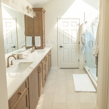 Leawood, Kansas Primary Bathroom Remodel with Custom Shower and Expanded Closet