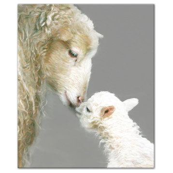 Mom and Child Sheep 20x24 Canvas Wall Art