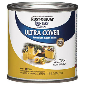 Rust-Oleum® 1945-730 Painter's® Touch Gloss Brush-On Paint, 1/2 Pt, Sun Yellow