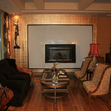 Gold Leaf Fireplace