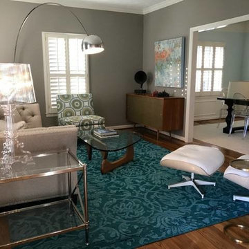 Knoxville Elegant Mid-Century Modern Living Room