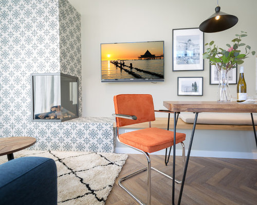 Kleine Esszimmer mit Eckkamin Ideen, Design & Bilder | Houzz