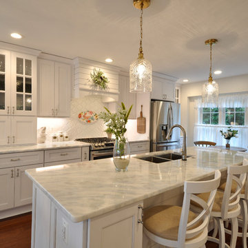 Cottage White Kitchen Design Lake of the Woods, VA