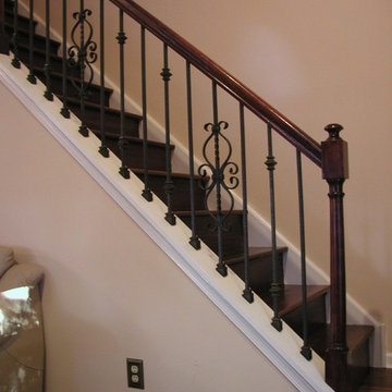 Front & Rear Stairs w/ Iron Balusters and Oak Handrail in Voorhees NJ