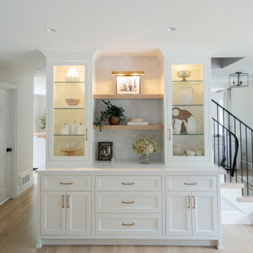 PEACHTREE CORNERS - White kitchen with Green island