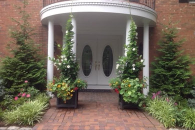 Entry with summer pots