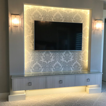 Sophisticated and Functional Master Bedroom Entertainment Center