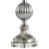 Vivienne 31" Triple Sphere Glass, Crystal Table Lamp, Smoked Gray