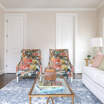 Colorful Transitional Home Office - Dallas (Oak Lawn), Texas