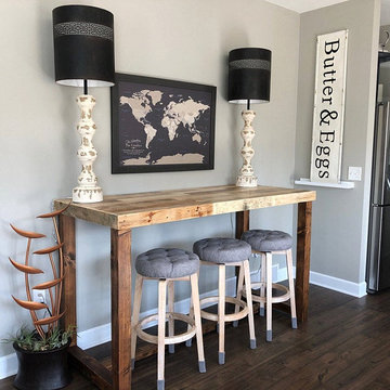 Reclaimed Wood Bar Height Table