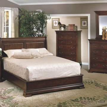 Classic Cherry Sleigh King Bed