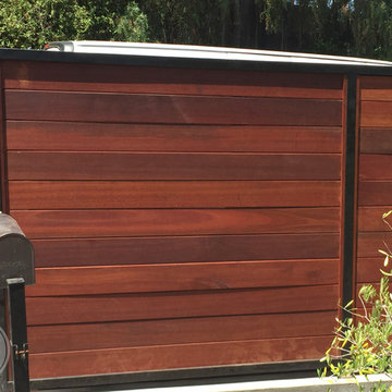Wood & Iron Fencing with Entry Gate