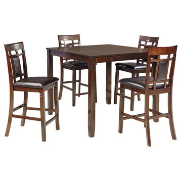 Bennox Brown Dining Room Counter Table, Set of 5