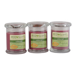EcoScents - Soy Candle, Cabernet, Set of 3 - Candles