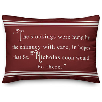 The Stockings We Hung by the Chimney Lumbar Pillow, 14"x20"