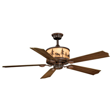 Vaxcel, Yellowstone 56-Inch Burnished Bronze Ceiling Fan