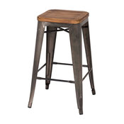 Grand Metal Counter Stools, Set of 4, Gunmetal