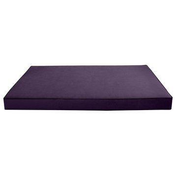Contrast Pipe 6" Twin 75x39x6 Velvet Indoor Daybed Mattress |COVER ONLY|-AD339