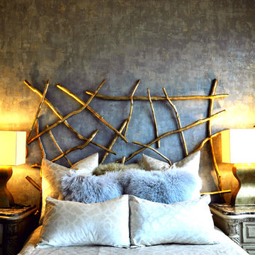Accent Wall "Silver Sugar Cane Finish"