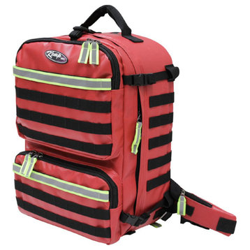 Fluid-Resistant Tarpaulin Rescue & Tactical EMS Bag, Red