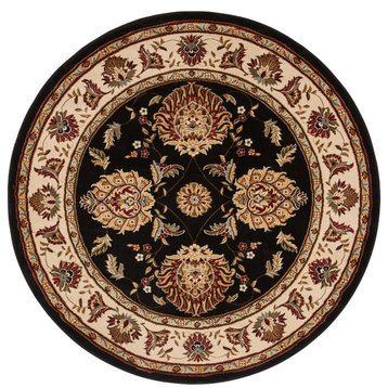 Well Woven Timeless Abbasi Traditional Oriental Black Area Rug 7'10" Round