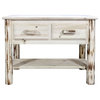 Montana Woodworks Transitional Wood Console Table with 2 Drawers in Natural