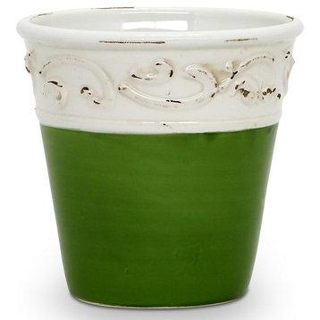 Scavo Colore Small Cachepot Vase Green/White