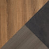 Lumisource Sedona 5-Piece Counter Set, Brown Wood and Black