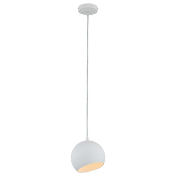 CHLOE Lighting Ironclad Contemporary 1-Light Mini Pendant, Matte White