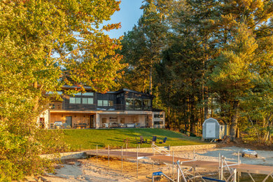 Inspiration for a 1960s exterior home remodel in Portland Maine